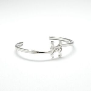Celine Bracelet Bangle Cuff Silver Triomphe Asymmetric Cuff
